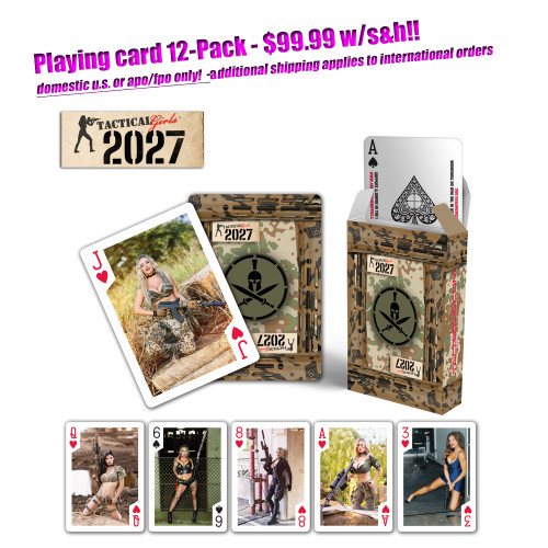 2027 Tactical Girls Playing Cards- 12-Pack $99.99 w/S&H