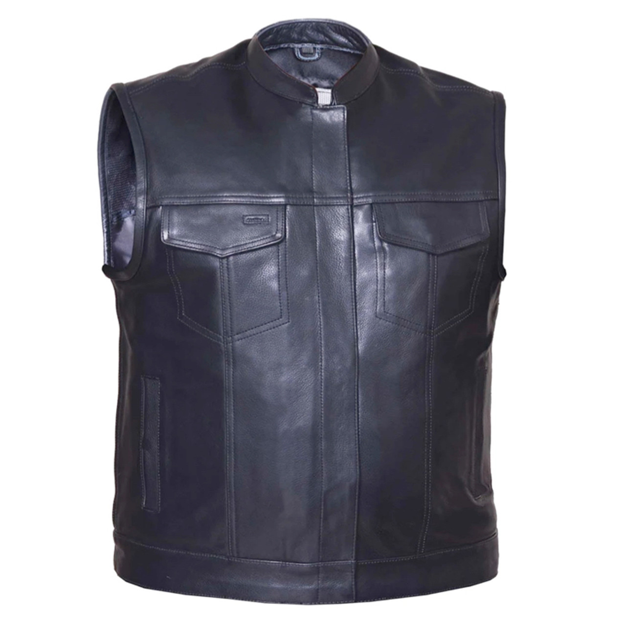 【新品未使用】RIDERS FAKE LEATHER VEST New Men Leather Motorcycle Vest Fashion Embroidery