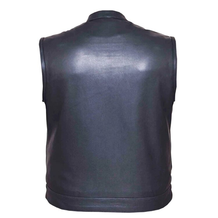 Club Vest Milled Leather - Papa's Motorcycle Apparel