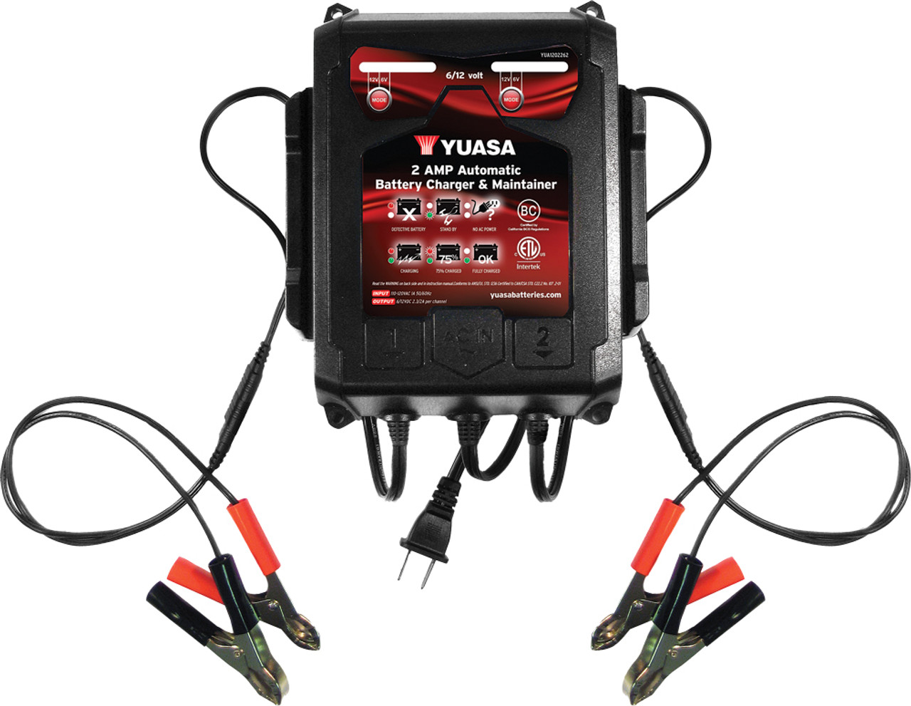 6 12 Volt 2 Amp 2 Bank Battery Charger