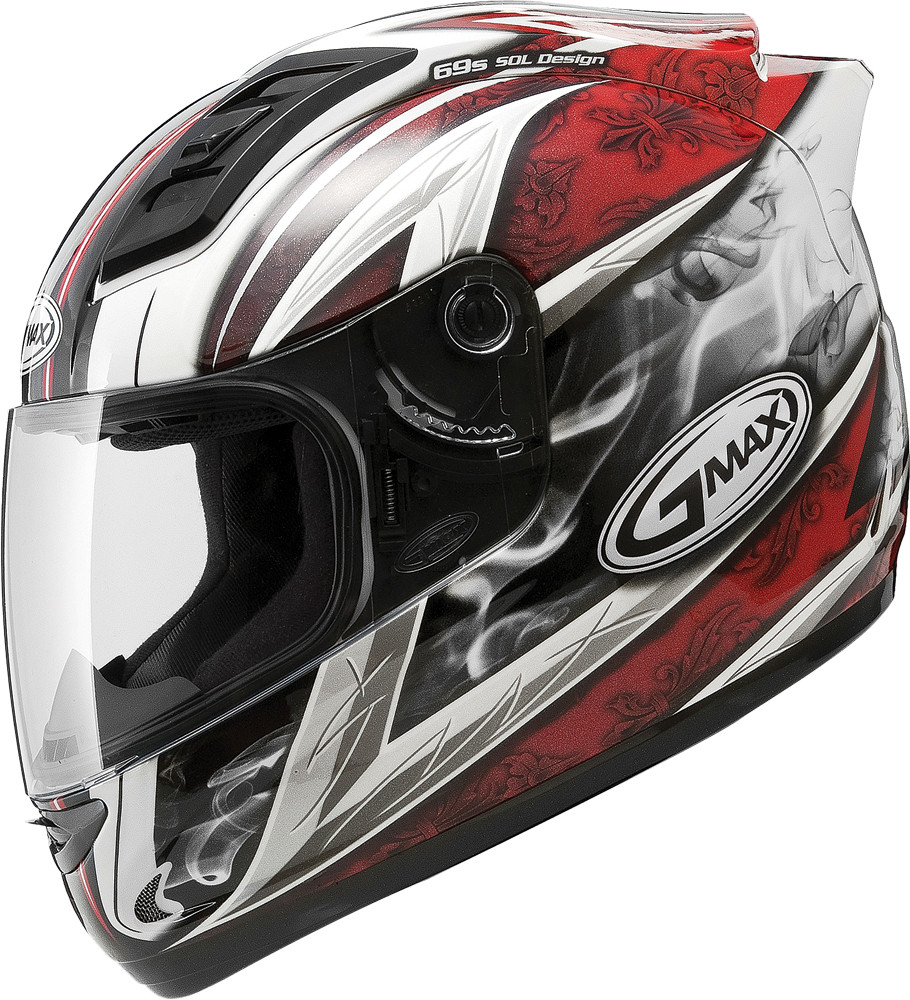 Gm69 F/F Crusader Ii Helmet White/Red X