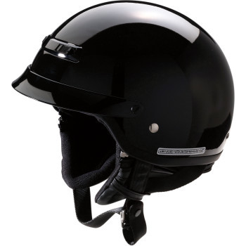 Nomad Solid Helmet Black - Papa's Motorcycle Apparel