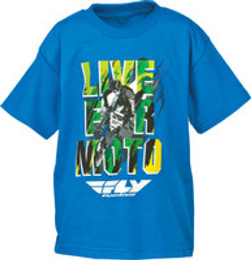 Live For Moto Tee Blue Ym