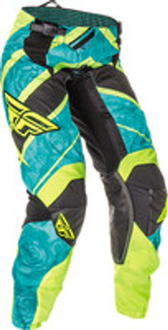 Kinetic Ladies Race Pant Teal/Hi-Vis Sz 24