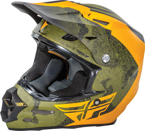 F2 Carbon Pure Helmet Matte Black/Orange/Camo X