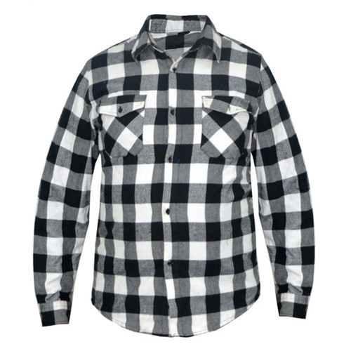 TW205.14 Mens Black & White Flannel Shirt