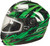 Gm54S Modular Helmet Black/Green/Silver Xs