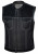 Men's Denim & Leather Club Vest with White Stitching