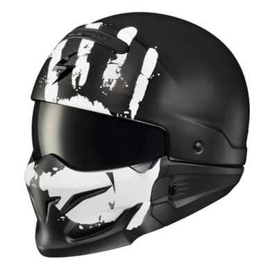 scorpion covert-x t-rust matt white red jet helmet EXO and available in size L in a gloss white finish. Motorcycle Helmet Jet Scorpion COVERT-X