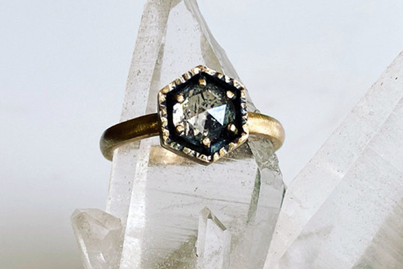  Smoky Prism Ring
