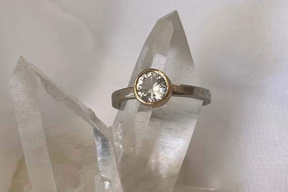 Auric White Sapphire Ring