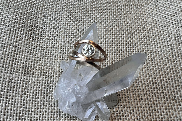 Orbit White Sapphire Ring