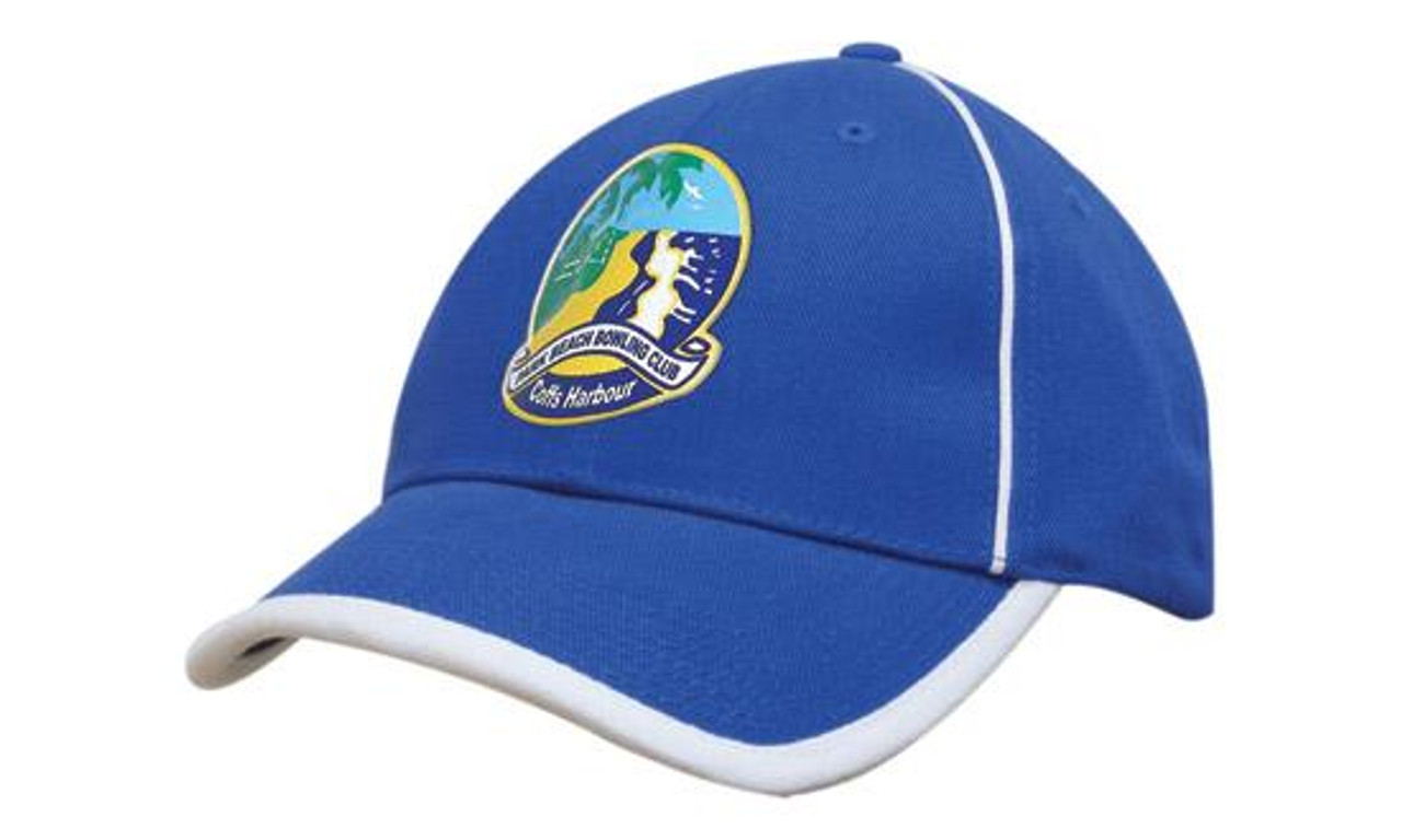 Baseballkappe, Schirmeinfassung und Zierpaspel, 100% schwere gebürstete Baumwolle