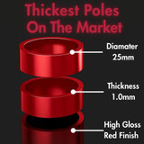 Gambit Bud Bunker Poles - Built with 25mm diameter, 1.0mm thick high-gloss red poles — the strongest grow tent frame on the market.