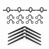 Gambit Growing grow tent accessory kit components laid out on a white background, including corner support bars, S-hooks, and hanging clips designed for mounting lights, fans, and accessories inside a grow tent