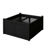 Gambit Growing 3x3 fabric raised bed with PVC support frame and integrated LST grommets on a white background