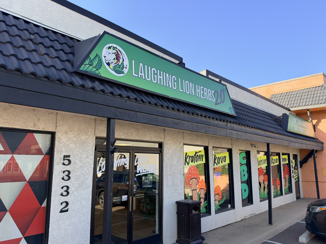 Laughing Lion Herbs entrance at 5332 Montebello Lane in Colorado Springs