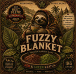 Fuzzy Blanket Red and Green Kratom Blend - 1kg