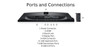 Refurbished Dell HDMI P2219H 22-Inch Ultrathin LED Monitor with ports and connections visible, including power connectors, USB-A and...