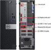 Refurbished Dell OptiPlex 5060 SFF Core i5 Windows 11 Computer with front and back panel ports labeled, including display...