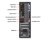 Refurbished Front panel view of Dell OptiPlex 5040 SFF i7 SFF Compact Business Computer, showing power button, USB ports (2), audio