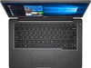 Refurbished Left side view of a Dell Latitude 7300 Core i5 laptop, open at 90-degree angle showing trackpad and ports including USB-C,