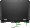 Dell Latitude 5420 Rugged ToughBook i5 1TB SSD, Windows 11 Pro Laptop with ports labeled.