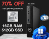  Dell OptiPlex 3090 Micro Core i5 16GB 512GB SSD Windows 11 Pro Tiny Computer 