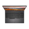 Refurbished Side view of a Dell laptop showing 16GB RAM, up to 4.6GHz i7-9850H processor, and 512GB SSD storage. The display screen is