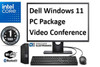  Dell Windows 11 Micro Computer Package with 24" Monitor Built-in Webcam 