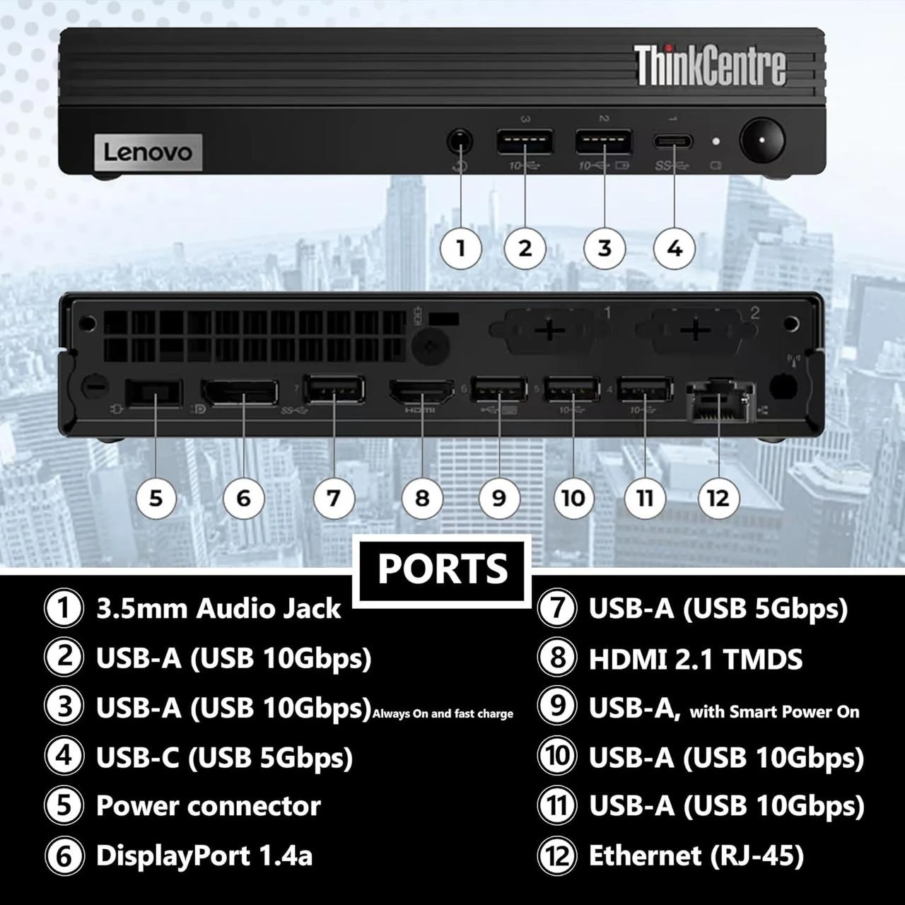 Lenovo ThinkCentre M70q Gen 3 Tiny Windows 11 Pro PC - Discount 