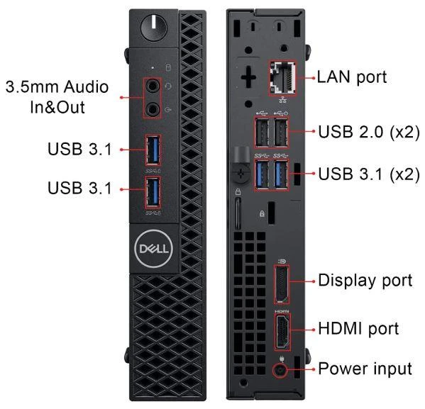 Dell Optiplex 3070 Micro Windows 11 PC Dual Monitor Supports Only 
