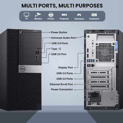 Dell OptiPlex 5060 MT Core i5 Mid-Tower Windows 11 PC Supports