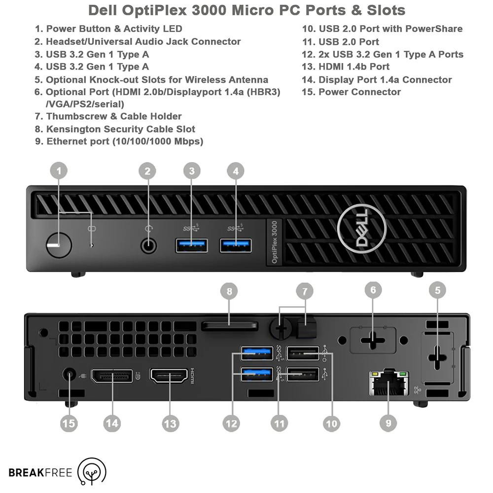 Dell OptiPlex 3000 i5 12th Gen Micro Win 11 Pro