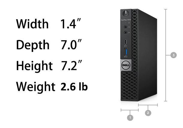 Refurbished Tiny Dell Optiplex 7060 Micro PC Core i5 CPU Dual
