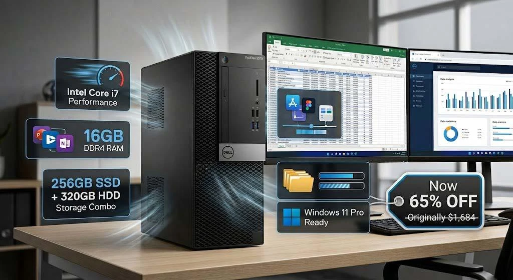 Windows 11 Dell Optiplex 5070 Tower i5 9th Gen PC