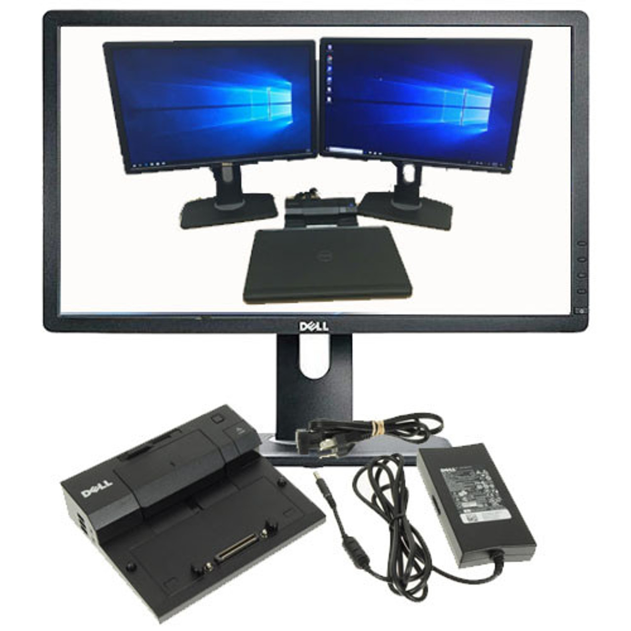 Dell E-Port Docking Station with 22 Monitor Home Office Setup - Discount  Electronics