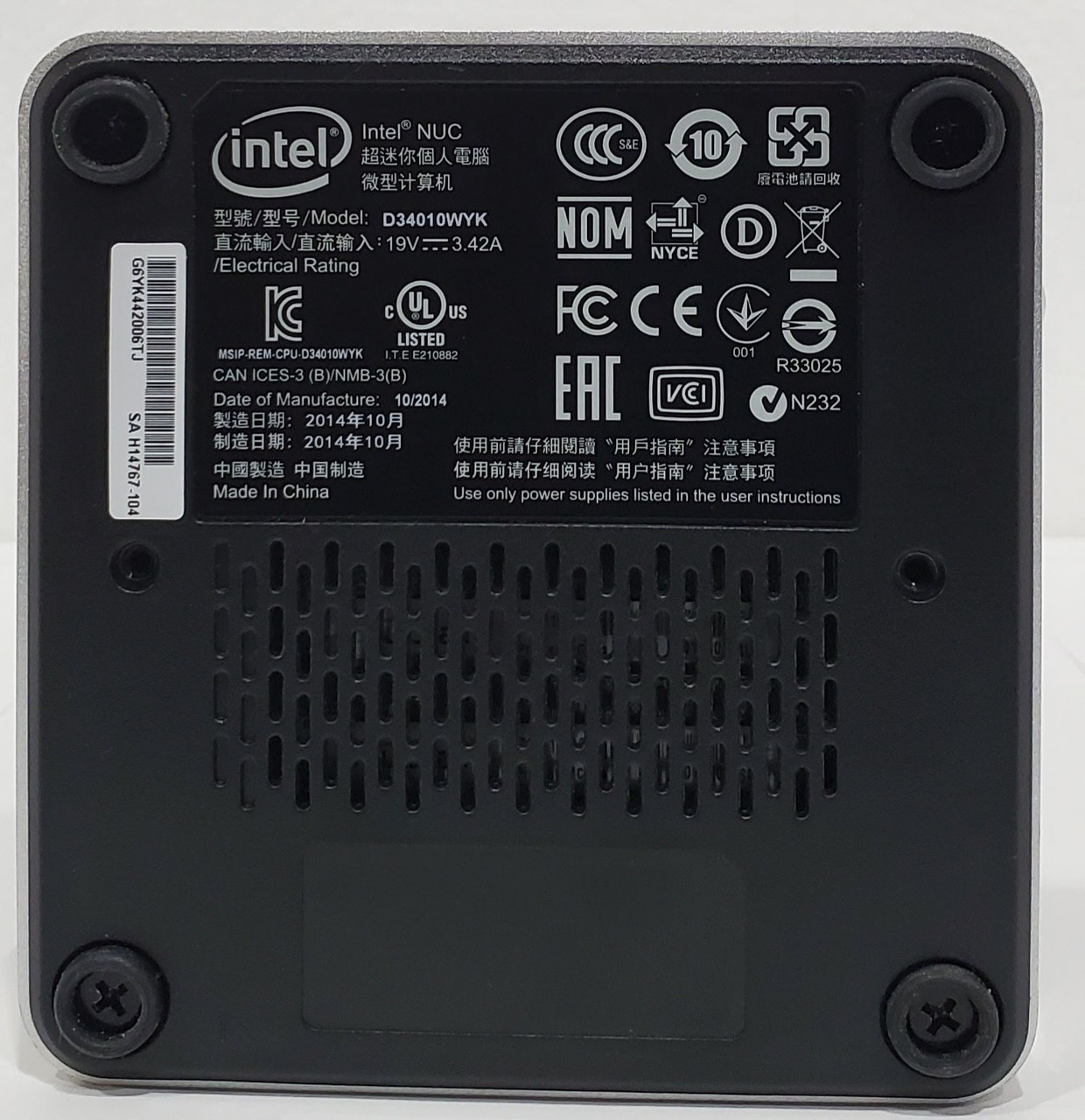 値下げ】 インテル D34010WYK NUC CPU - bestcheerstone.com