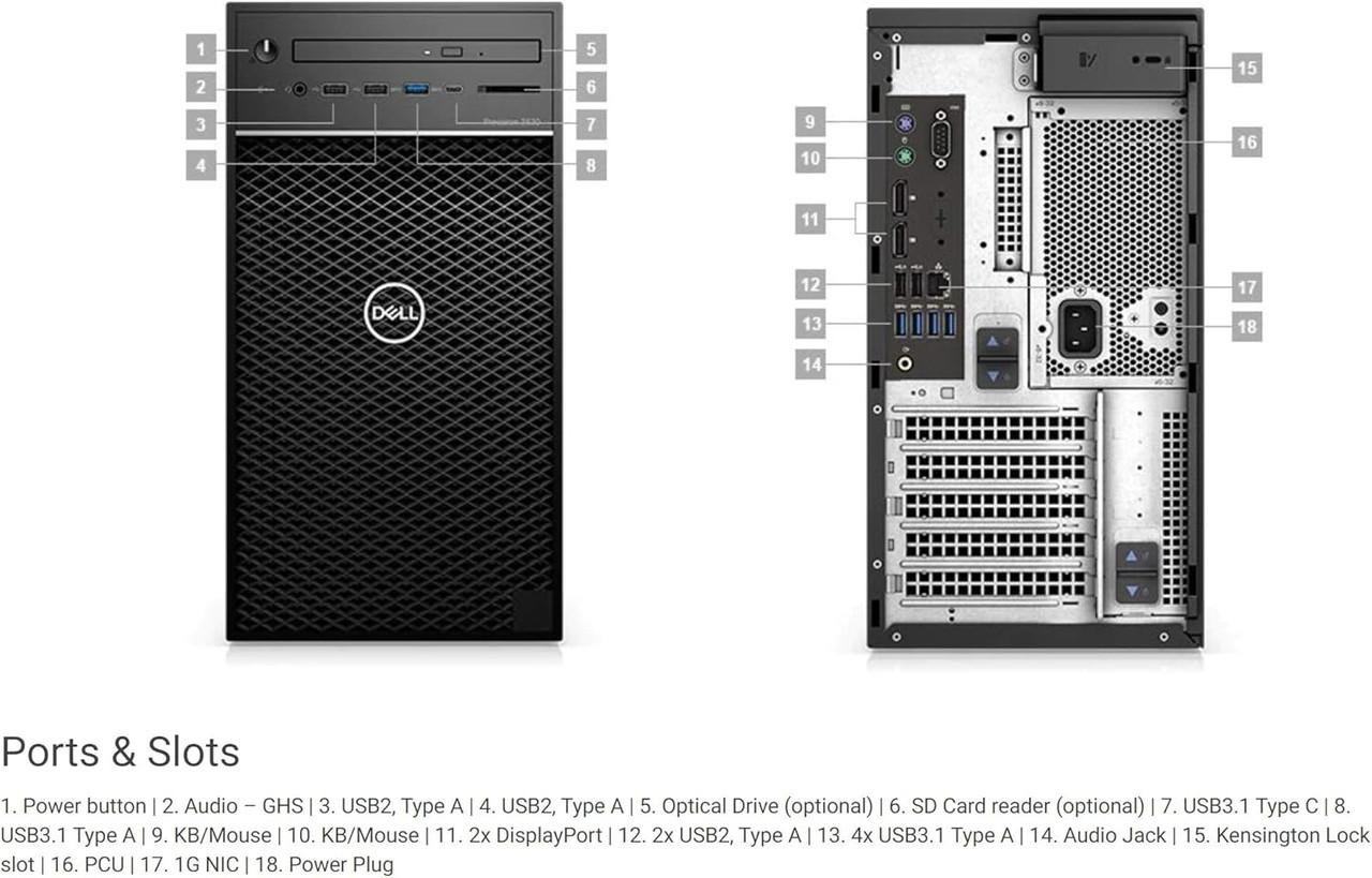 Dell Precision 3630 i7 256GB SSD + 1TB HDD Nvidia Graphics