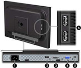 HP LA2405x has lots of inputs and ports