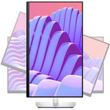 Refurbished Dell Professional P2422H 24-inch vertical LED monitor displaying a graphic design with wave-like structures in shades of