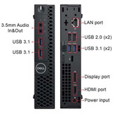 Refurbished Dell OptiPlex Micro desktop PC with i5 processor and Windows 10 Pro operating system