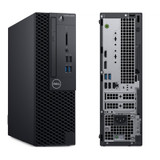 Refurbished Closeup view of a Dell OptiPlex 3070 SFF Core i3-9100 @ 3.6GHz (Turbo Speed 4.2Ghz) desktop computer with 8GB DDR4 RAM and a