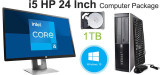  HP i5 Windows 10 Computer with 24" Monitor 