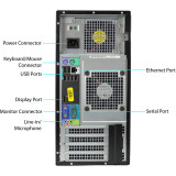 Dell Optiplex 790 i3 Tower Computer Windows 7 back view.