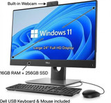  Dell OptiPlex 7470 AIO Core i5 24" All in One Windows 11 PC Webcam 