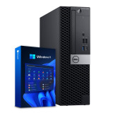 Refurbished Dell desktop computer with Windows 11, Intel Core i5 processor, and multiple ports including HDMI and USB.