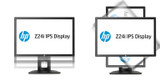 Pair of HP 24-inch Rotating Monitors 1920 x 1200p Resolution