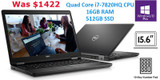 Dell Clearance Dell Latitude i7 5.6" 10-Key Windows 10 Notebook 