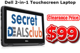 Blow Out Clearance $99 Dell 2-in-1 Touchscreen Tablet Laptop 